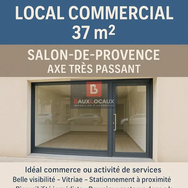  LOCAL COMMERCIAL DE 37 m² DANS UN QUARTIER  AVEC COMMERCE EN PLACE