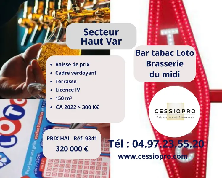 A vendre Fonds de commerce 150m² Brignoles