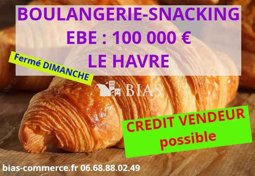 Fonds de commerce à vendre - Vente alimentaire - Le Havre (76600) - 336 600 €