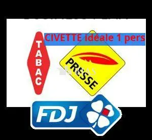CIVETTE-TABAC-PRESSE-LOTO-FDJ-PMU idéale 1 pers à ROUEN